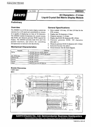 DM2023-7SL3 Datasheet PDF SANYO -> Panasonic