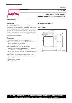 LC8220 Datasheet PDF SANYO -> Panasonic