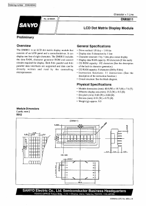 DM0811-0B Datasheet PDF SANYO -> Panasonic