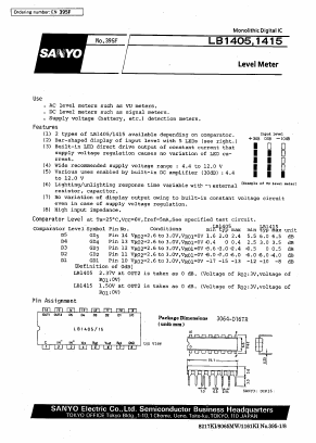 LB1415 Datasheet PDF SANYO -> Panasonic