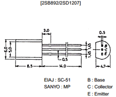 2SD1207 Datasheet PDF SANYO -> Panasonic