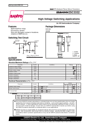 2SA1319 Datasheet PDF SANYO -> Panasonic