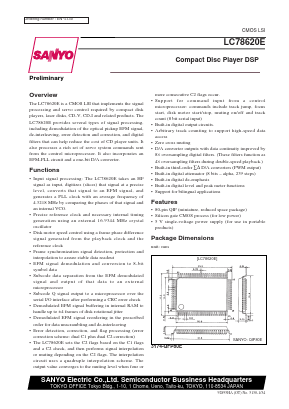 LC78620E Datasheet PDF SANYO -> Panasonic