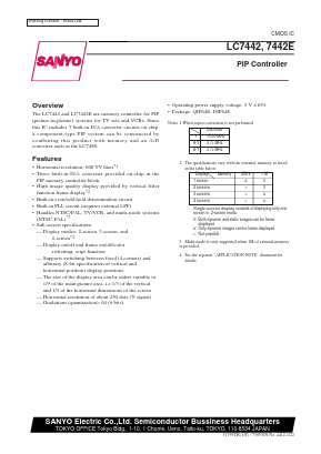 LC7442 Datasheet PDF SANYO -> Panasonic