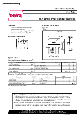 DBF150G Datasheet PDF SANYO -> Panasonic