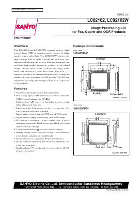 LC82102 Datasheet PDF SANYO -> Panasonic