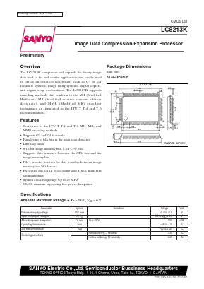 LC8213K Datasheet PDF SANYO -> Panasonic