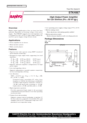 STK4067 Datasheet PDF SANYO -> Panasonic
