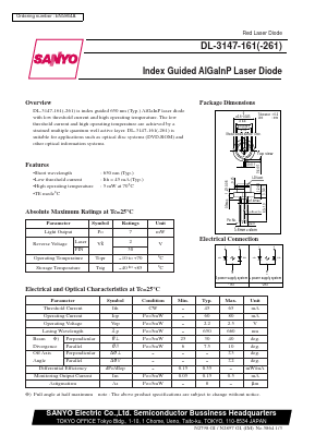 DL-3147-161 Datasheet PDF SANYO -> Panasonic