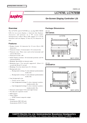 LC74785 Datasheet PDF SANYO -> Panasonic