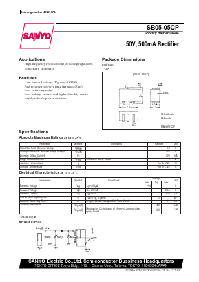 SB02-05CP Datasheet PDF SANYO -> Panasonic