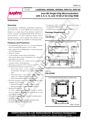 LC665306A Datasheet PDF SANYO -> Panasonic