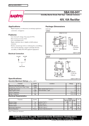SBA100-04Y Datasheet PDF SANYO -> Panasonic