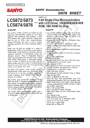 LC5872 Datasheet PDF SANYO -> Panasonic