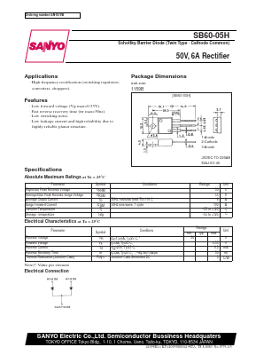SB60-05H Datasheet PDF SANYO -> Panasonic