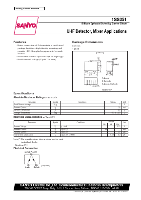 1SS351 Datasheet PDF SANYO -> Panasonic