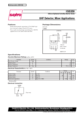 1SS350 Datasheet PDF SANYO -> Panasonic