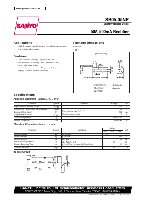 SB05-05NP Datasheet PDF SANYO -> Panasonic