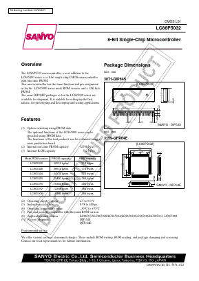 LC86P5032 Datasheet PDF SANYO -> Panasonic