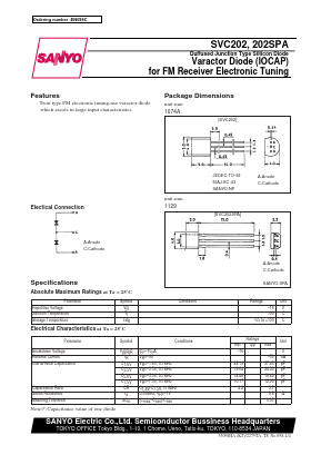 SVC202 Datasheet PDF SANYO -> Panasonic