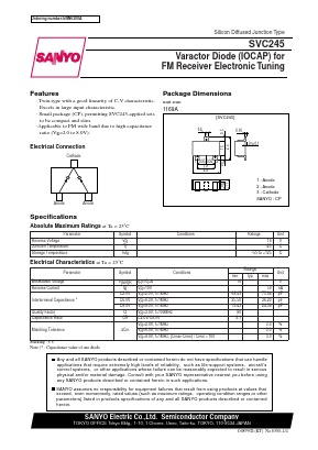 SVC245 Datasheet PDF SANYO -> Panasonic
