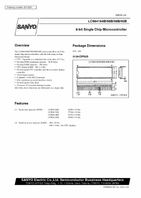 LC864148B Datasheet PDF SANYO -> Panasonic