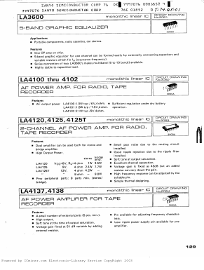LA4101 Datasheet PDF SANYO -> Panasonic