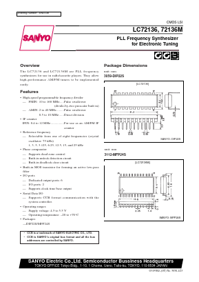 LC72136M Datasheet PDF SANYO -> Panasonic