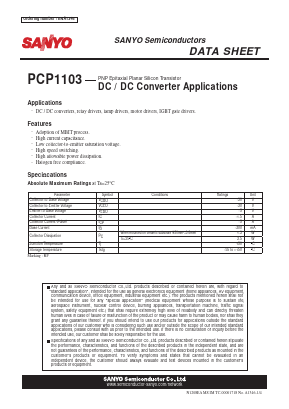 PCP1103 Datasheet PDF SANYO -> Panasonic