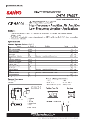 CPH5901F-TL-E Datasheet PDF SANYO -> Panasonic