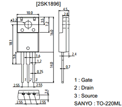 2SK1896 Datasheet PDF SANYO -> Panasonic