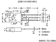 2SD1681R Datasheet PDF SANYO -> Panasonic