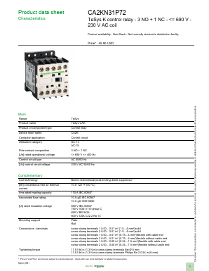 CA2KN31P72 Datasheet PDF Schneider Electric