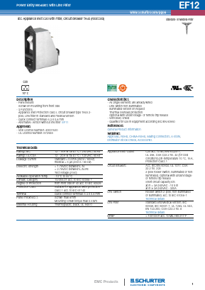 EF12.ABTWF150C0.3210.01 Datasheet PDF Schurter Inc.