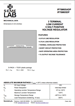 IP78M05ADP Datasheet PDF Semelab - > TT Electronics plc 