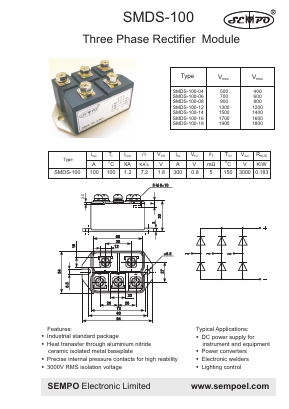 SMDS-100-06 Datasheet PDF SEMPO ELECTRONIC Limited