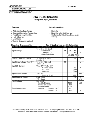 SCP-5762 Datasheet PDF Sensitron