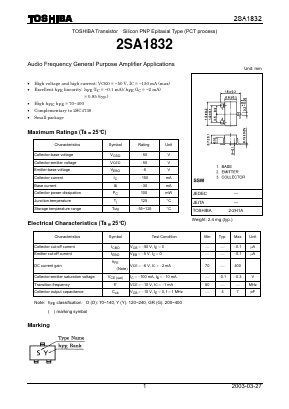 A1832 Datasheet PDF Sensitron