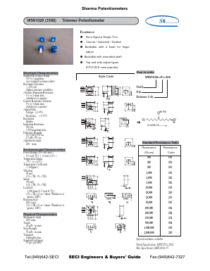 WIW1028-P-503 Datasheet PDF Sharma Electro Components,Inc
