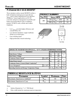 MCD407 Datasheet PDF SHENZHENFREESCALE