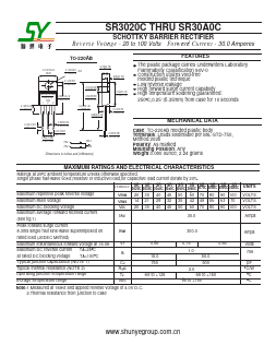 SR3070C Datasheet PDF Shunye Enterprise