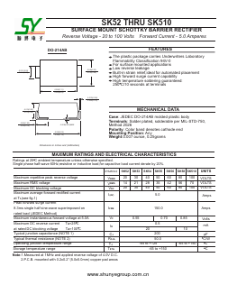 SK52 Datasheet PDF Shunye Enterprise