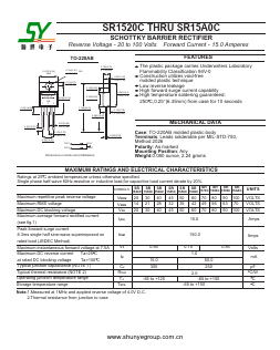 SR15A0C Datasheet PDF Shunye Enterprise