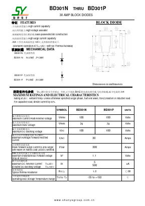 BD301N Datasheet PDF Shunye Enterprise