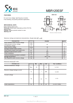 MBR120ESF Datasheet PDF SHIKE Electronics