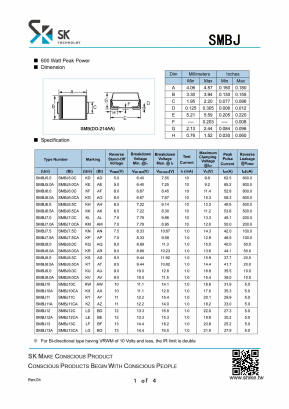 SMBJ350A Datasheet PDF SHIKE Electronics
