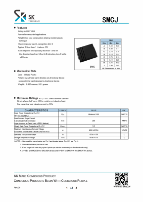 SMCJ440CA Datasheet PDF SHIKE Electronics