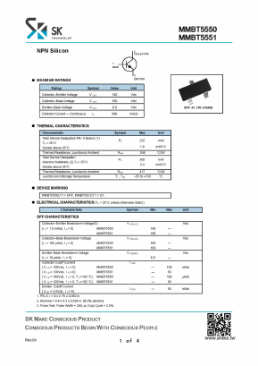 MMBT5550 Datasheet PDF SHIKE Electronics
