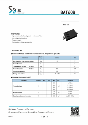 BAT60B Datasheet PDF SHIKE Electronics
