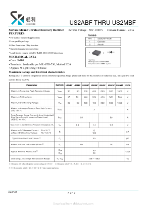 US2ABF Datasheet PDF SHIKE Electronics